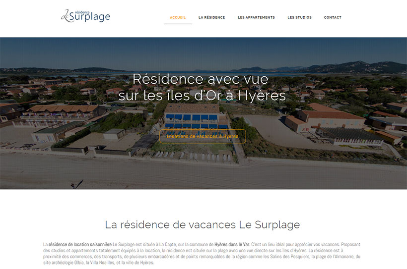 site internet Le Surplage